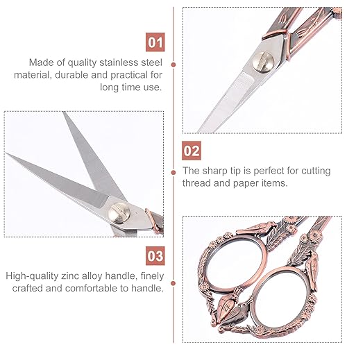 Miniatura 2 de Lurrose Tijeras de costura vintage para bordar, manualidades, trabajo, uso diario