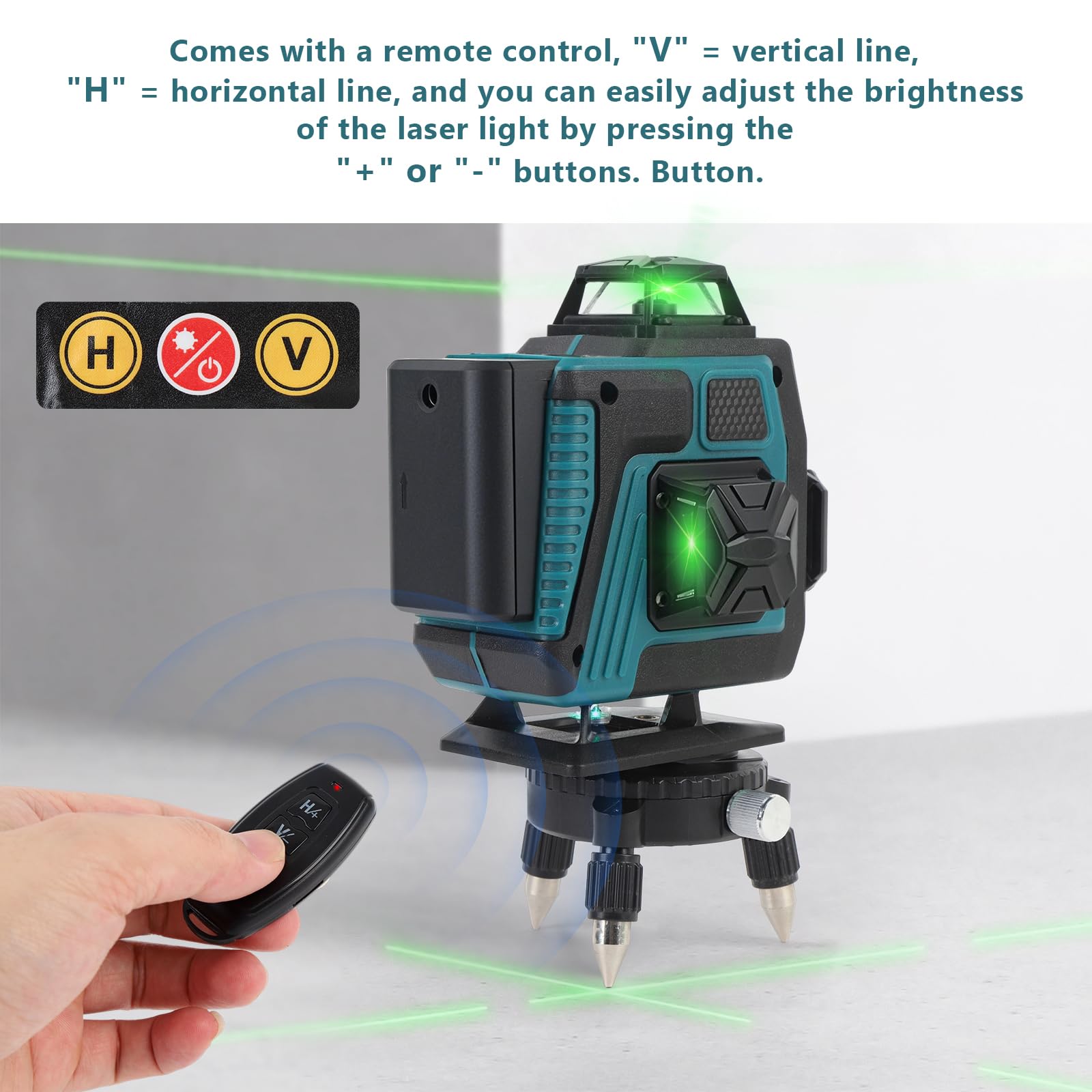 Multifunzionale 4D 16 linee laser livello 3° autolivellante macchina USB ricaricabile batteria al litio strumento di livellamento con 3 altezze regolabile in lega barra di estensione treppiede