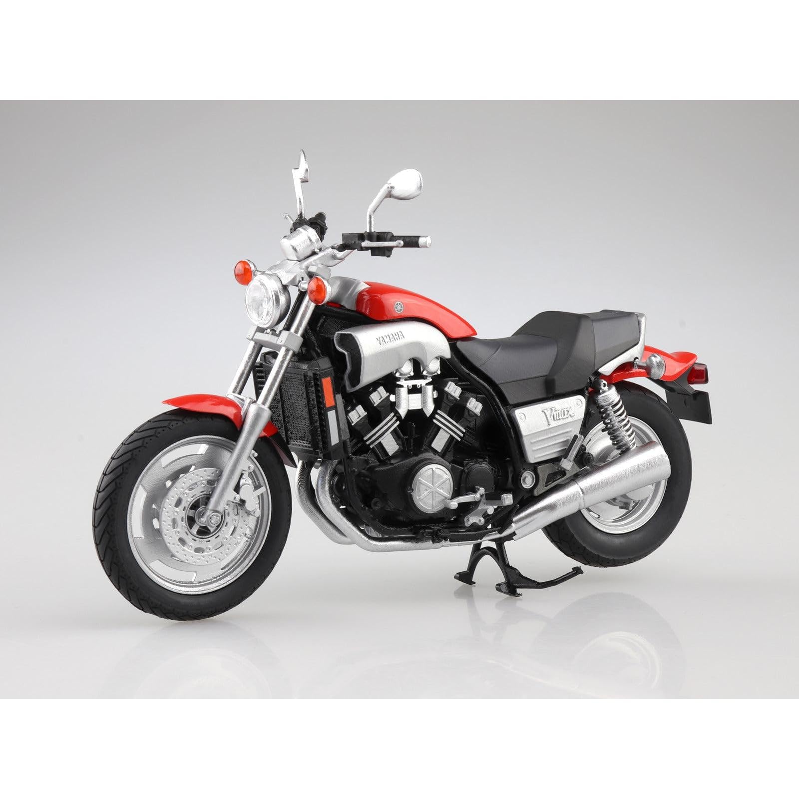 Aoshima Yamaha Vmax Fire Red 1:12 - Bicicleta de fundición a