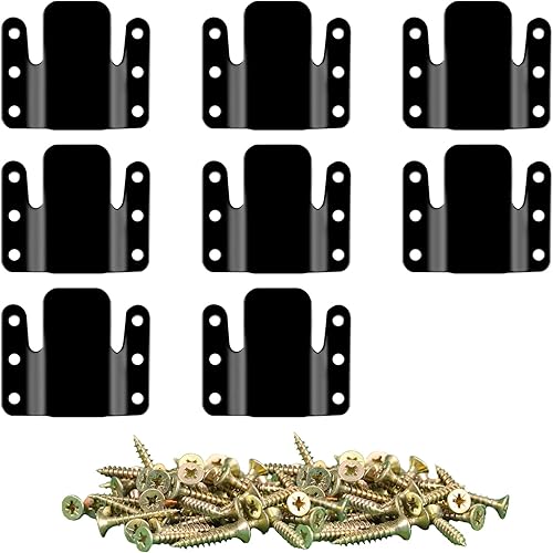 Miniatura 13 de DEEPDREAM 4 conectores seccionales de sofá de metal, conectores de sofá, conector de muebles entrelazados con 25 tornillos.. Negro-4 piezas,12