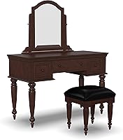 Vista 1 de Home Styles - Mesa de tocador y banco de cereza Lafayette