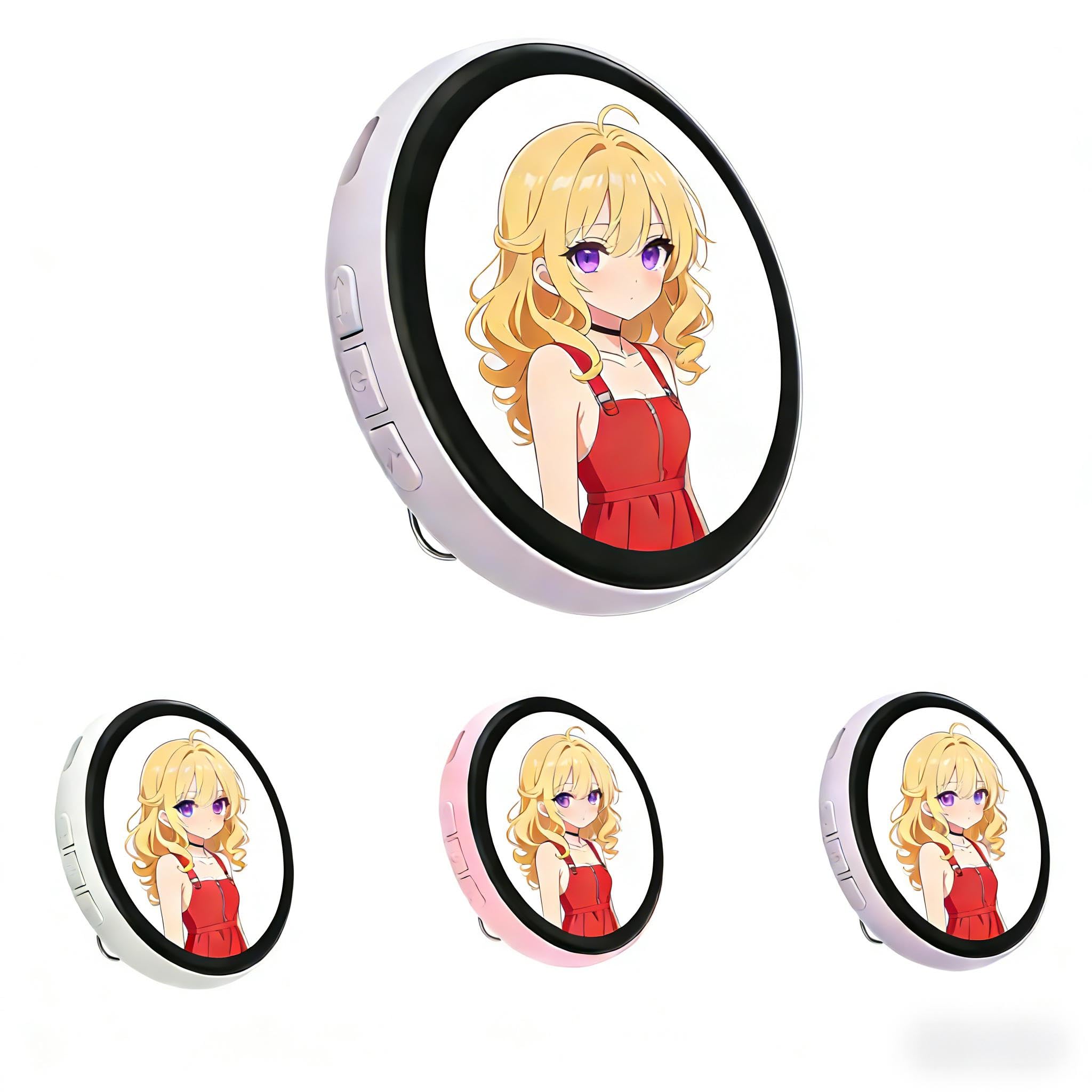 Smart Digital Display Badge with LED Pixel Screen - Interactive E-Badge Anime Pinsfor Backpacks, Digital Photo, Video & Name Tag Display - Ideal Gift for Anime Fans