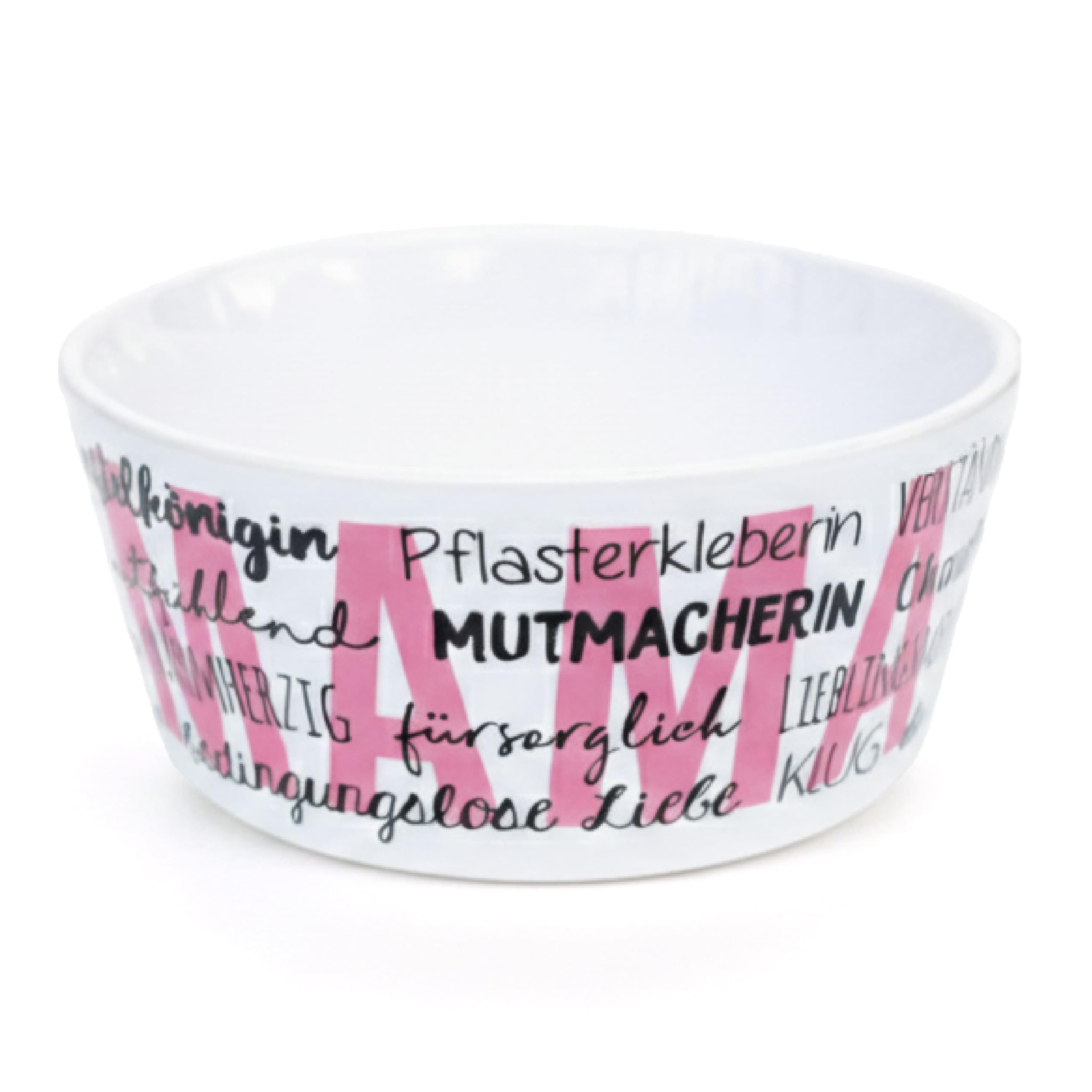Papierdrachen Müslischale aus Porzellan - Lieblingsmensch - Weiß Schwarz - 15 cm - Frühstücksschale - Geschenkidee Ostern - Porzellanschale für Bowls