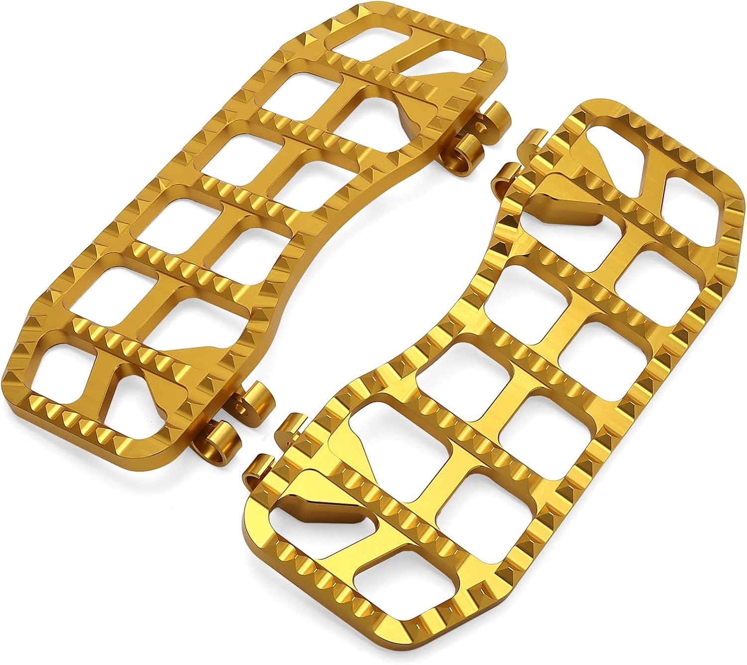 MX Floorboards Front Foot Pegs Footests Offroad Footboards for Harley Touring 1986-2024 Road King Street Glide 1986-2017 FL Softail Heritage 2012-2016 Dyna FLD (Gold)