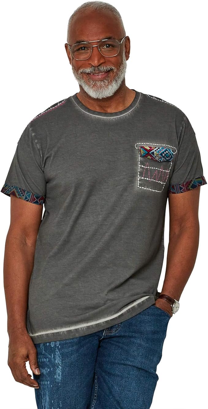 Joe Browns Mens Casual Embroidered TShirt Grey M Amazon.co.uk Clothing