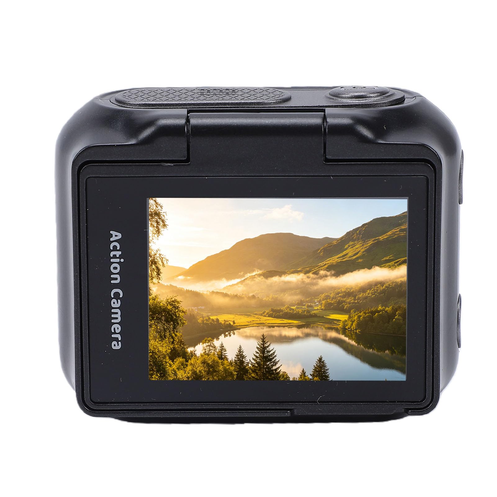 Sxhlseller Action Camera 4K con Schermo Ribaltabile, Fotocamera POV Magnetica Indossabile con Registrazione Audio Video, Fotocamera Wireless per il Pollice, Sportiva a Doppia (BLACK)