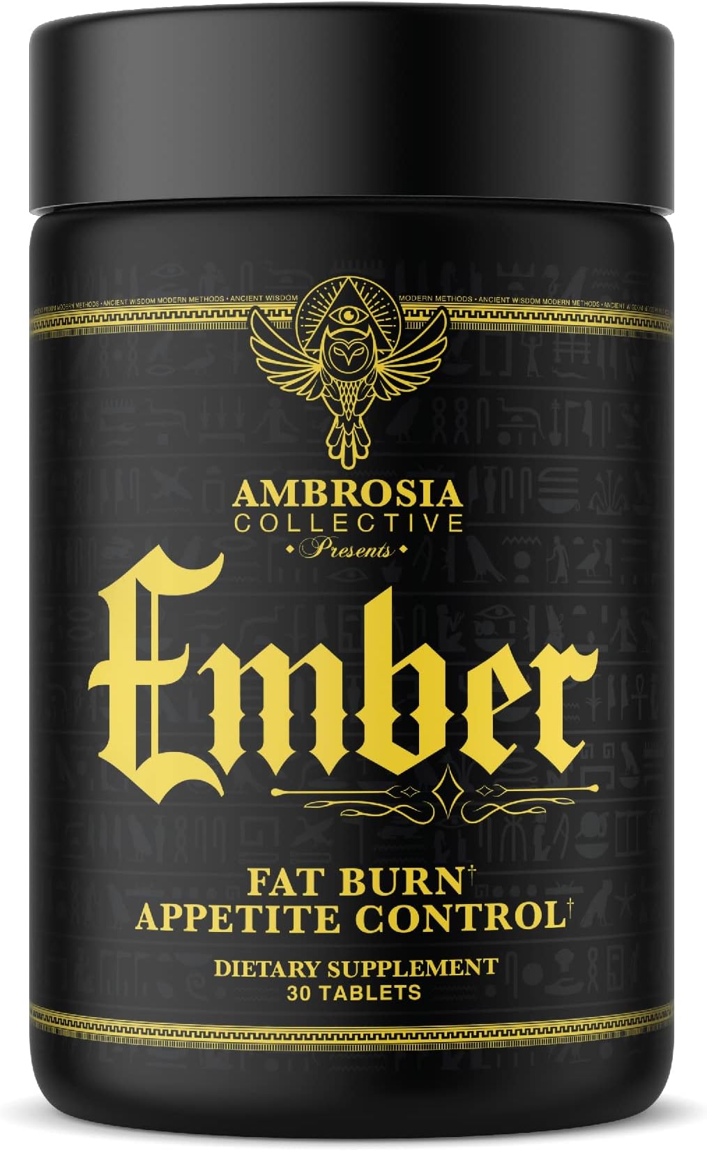 Ambrosia Ember Thermogenic Fat Burner Capsules | Appetite Support for Men and Women | CapsiMax, African Mango & CoQ10 | Healthy Weight Management | 60 Capsules (30 Day Supply)
