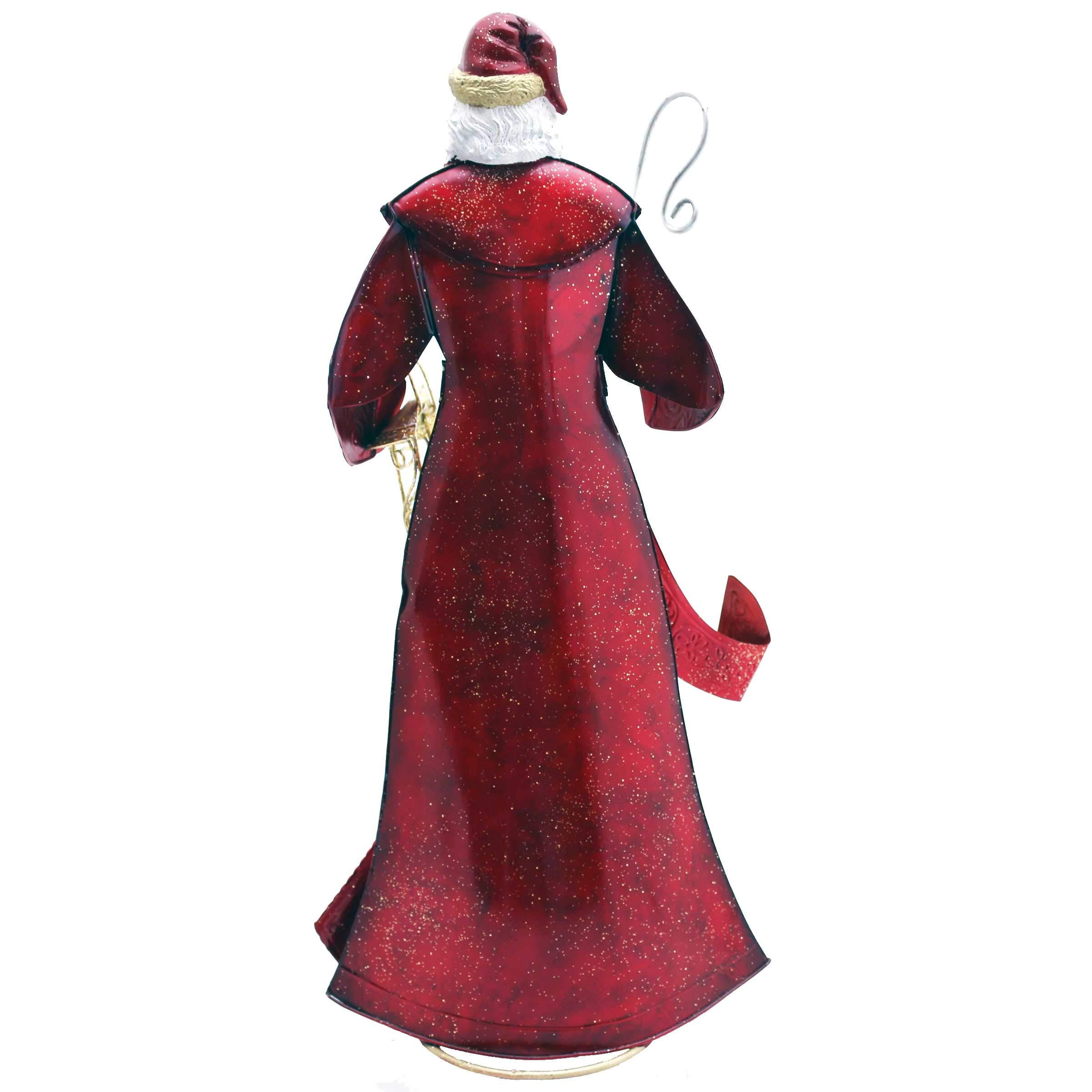 Gall&Zick Babbo Natale In Lamiera Con Bastone - Statuetta Decorativa 30 Cm - 4
