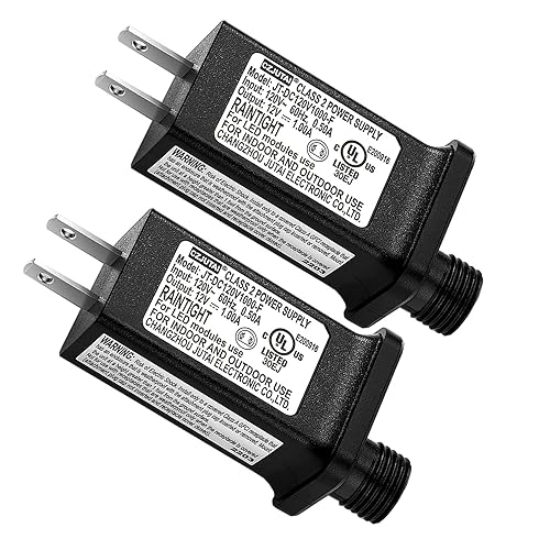 Miniatura 33 de 2 piezas de repuesto 12V 0.5A LED transformador JT-DC120V0500-C clase 2 fuente de alimentación IP44 controlador de luz LED transformador de bajo