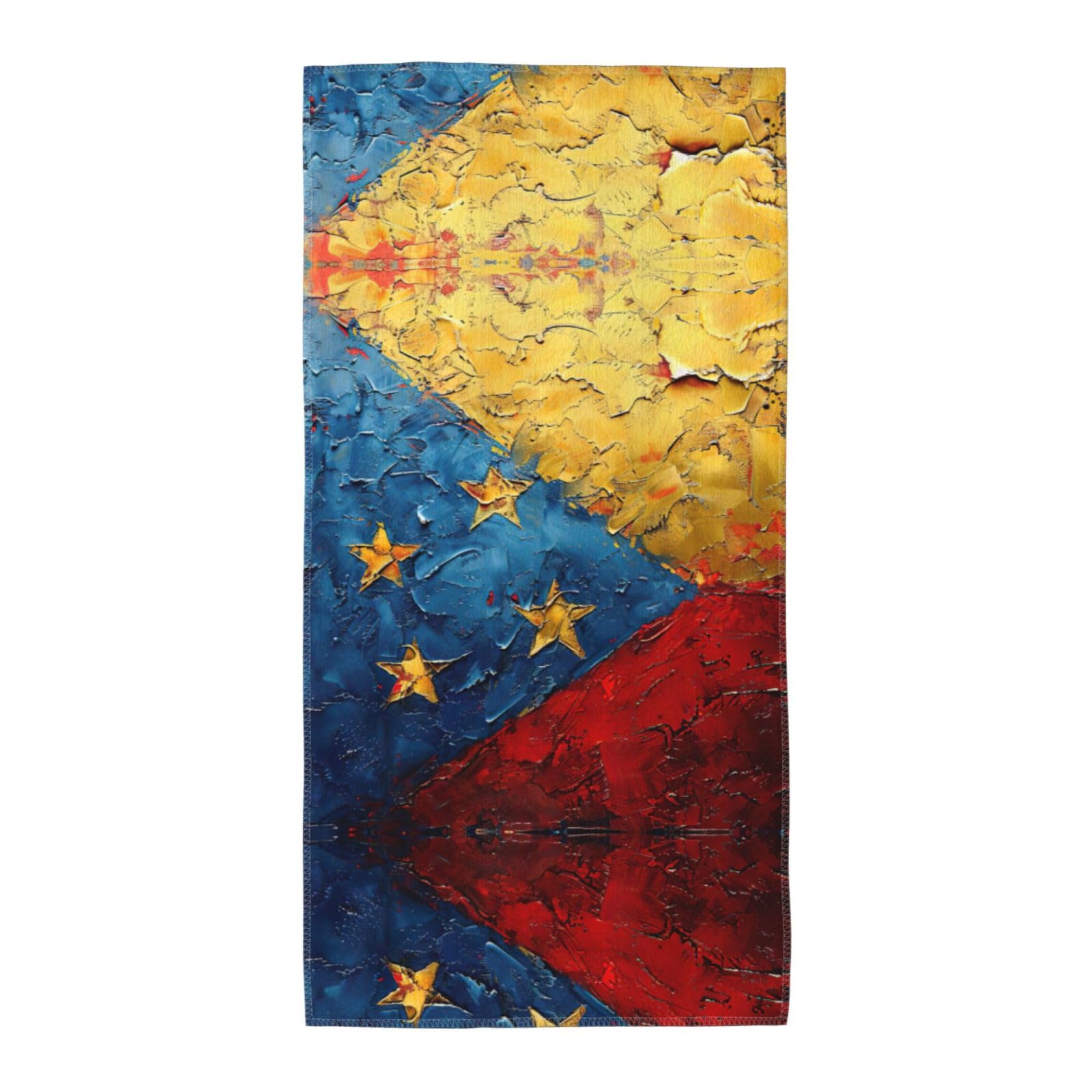 DIEzig Flag Of Venezuela Fashion Printed Long Bath Towel For Pool Side Seaside Holiday