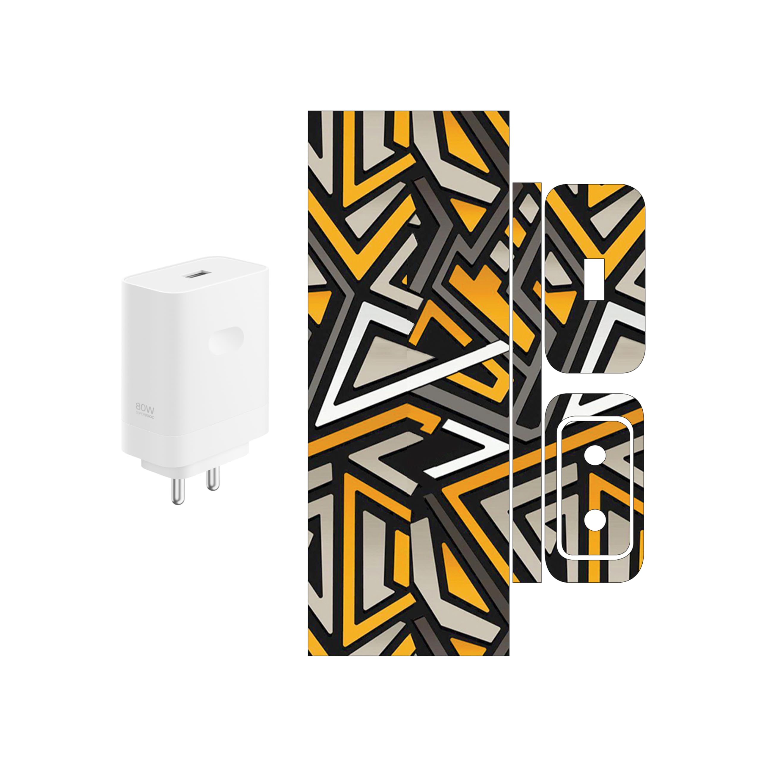 Compatible for Oppo & ONEPLUS SUPERVOOC (80W) - Charger/Adapter Skin Wrap (Design-1) (7)