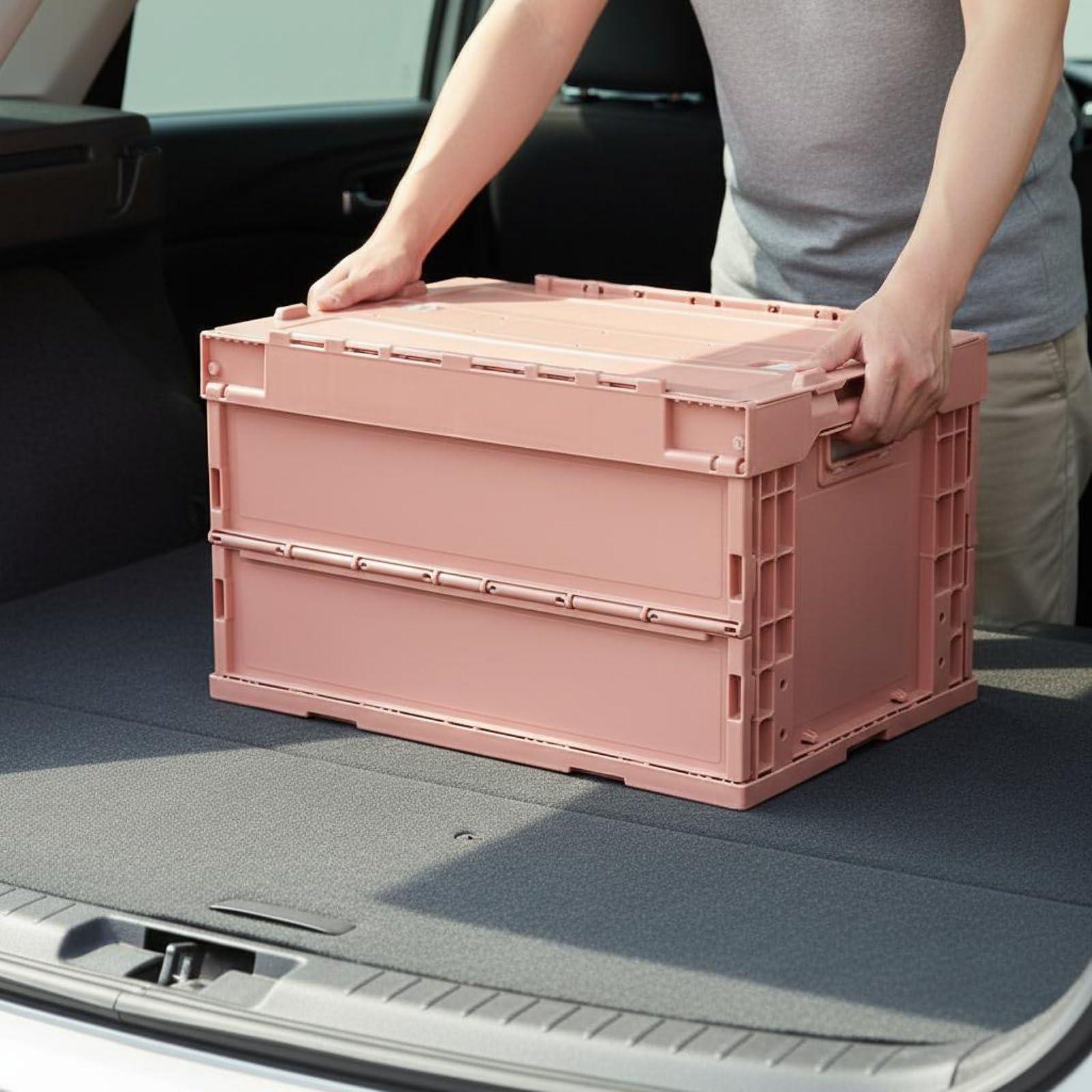 Faltbare Aufbewahrungsbox Klappkiste Lagerbehälter Multifunktionsbehälter Faltbar für Werkstatt Büroorganisation Lieferung Auto, Königsblau