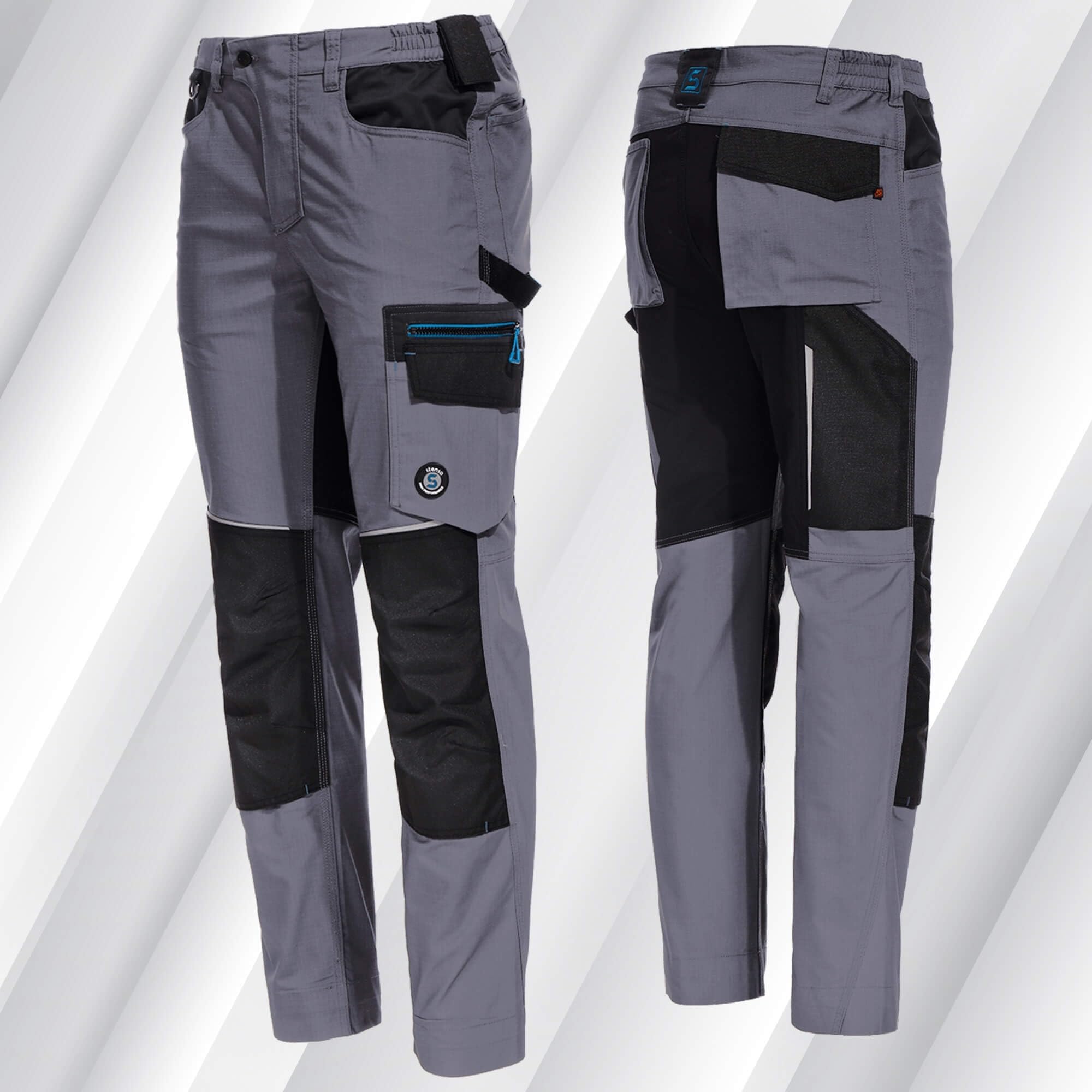 Revolt Ripstop Pantaloni da Lavoro Uomo Elasticizzati - Pantaloni da Lavoro Uomo Stretch con Spandex