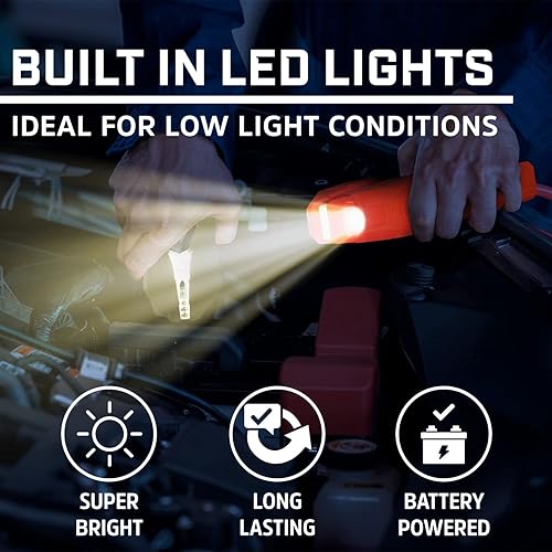 Miniatura 2 de Energizer Cables de puente para batería de automóvil con luces LED integradas, cables de refuerzo automotrices resistentes para arrancar baterías