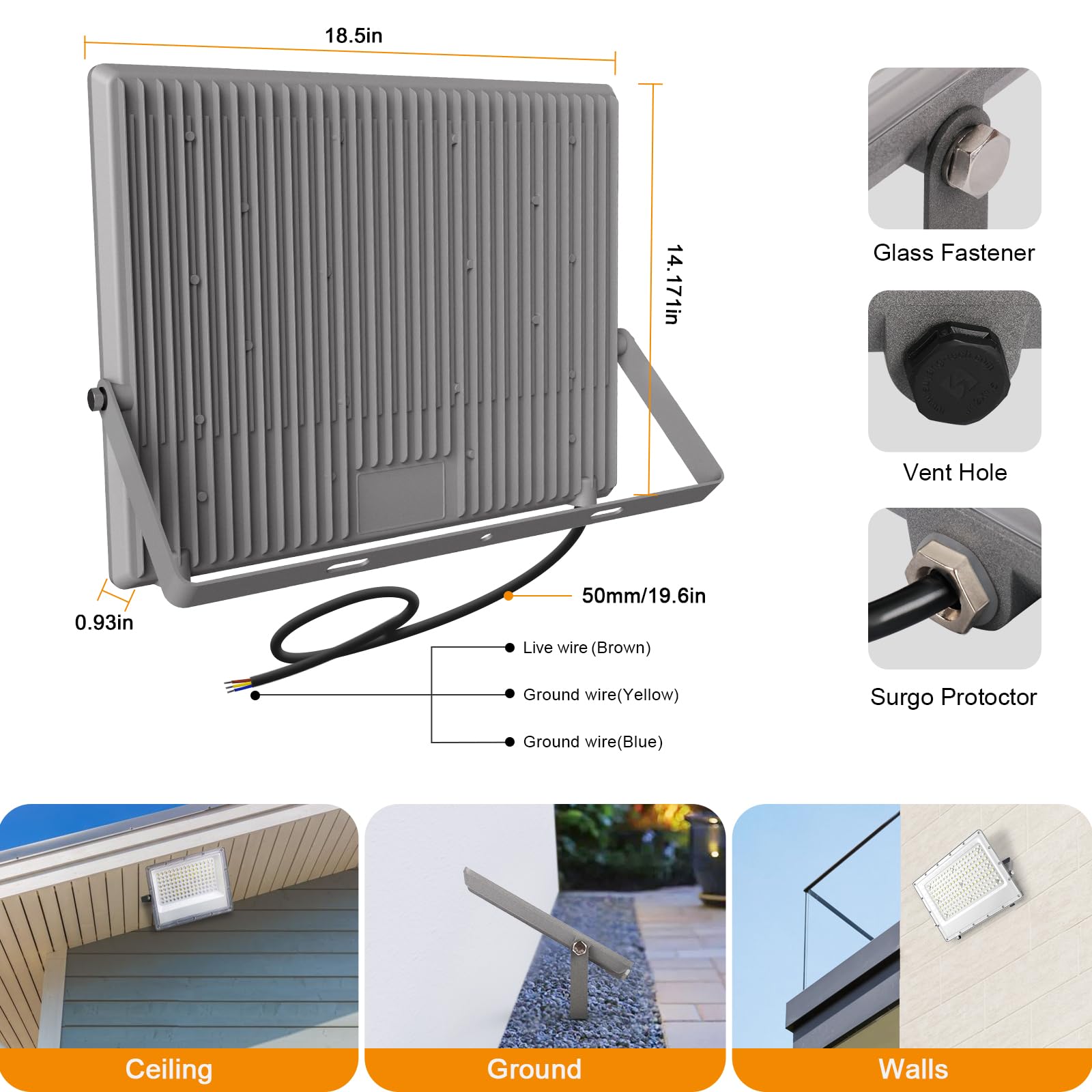LED Strahler Außen 400W 6000K Kaltweiß LED Fluter 540 LEDs Superhell 40000LM Scheinwerfer, IP65 Wasserfest Aussenstrahler für Hell Garten Garage Sportplatz Hof Auffahrt Türen