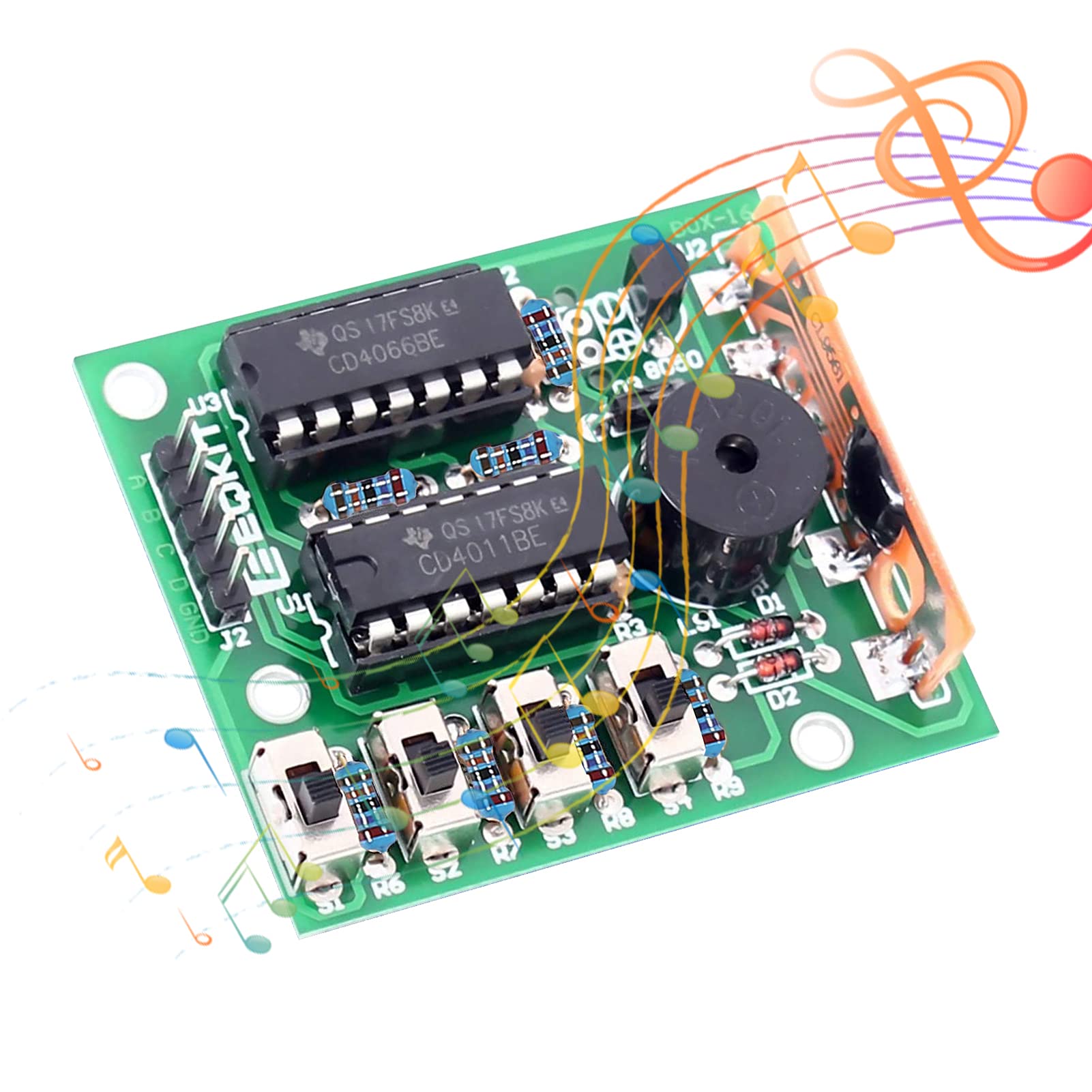 Arduino Box Audio Snapklik.com : ACEIRMC DIY Electronic 16 Music Sound Box DIY Kit Module ...