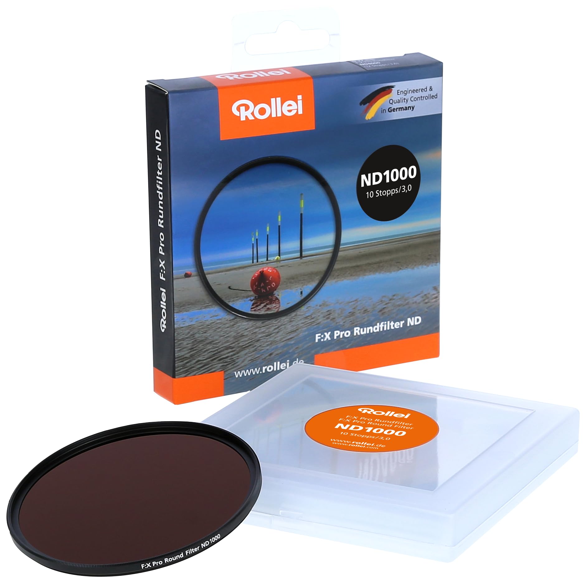 Rollei Extremium Round Filter ND4000 Stopper 77 mm - Filtro de densidad neutra con anillo de titanio de vidrio Gorilla con revestimiento especial - ND4000(10 paradas / 3,0) — view 12