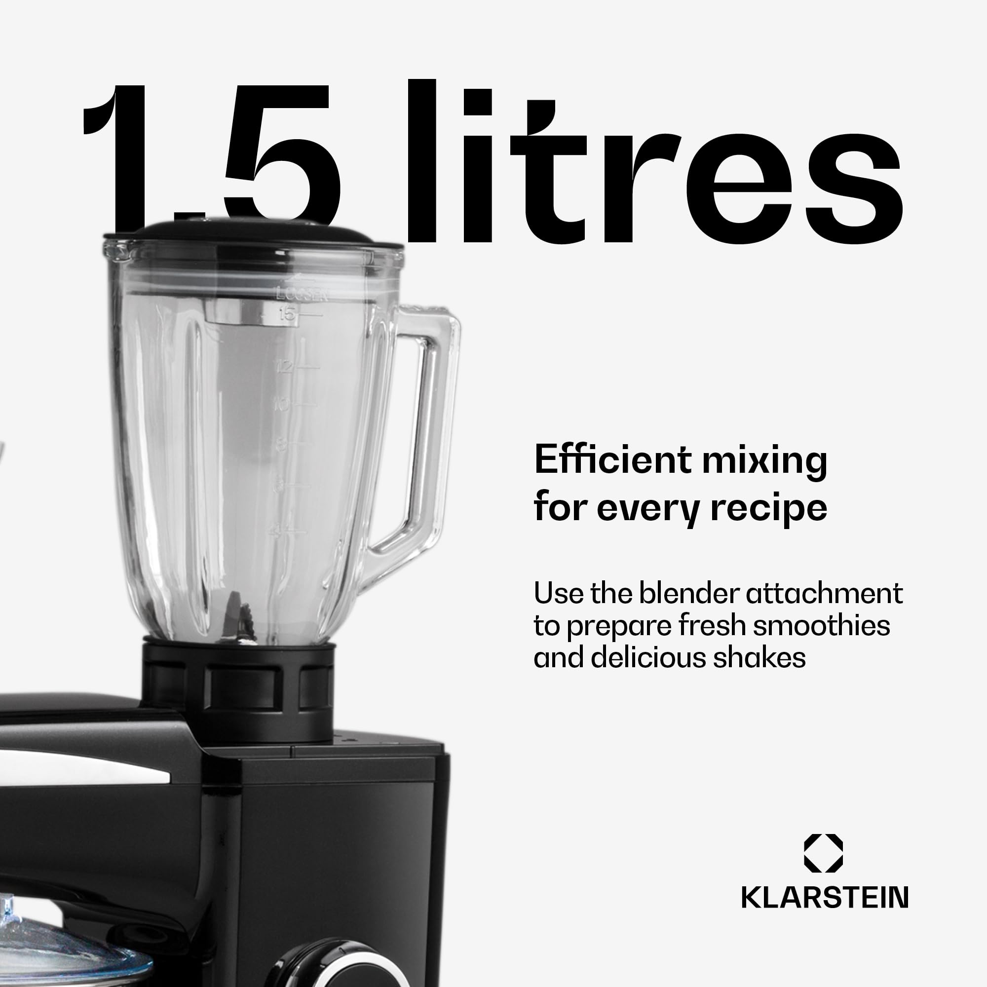 Klarstein Robot kuchenny, uniwersalny robot kuchenny, 3 w 1, mikser i miksery, maszyna do robienia ciasta z maszynką do mięsa, robot kuchenny, maszyna do ugniatania ciasta, miska 10 l, 2000 W