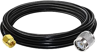 RG58 SMA to TNC Coax Cable, 16.4ft(5M) SMA Male to TNC Male Extension Coaxial Cable 50 ohm Low Loss TNC SMA Coax Cable for Antenna, CB Radio, Coaxial Cable