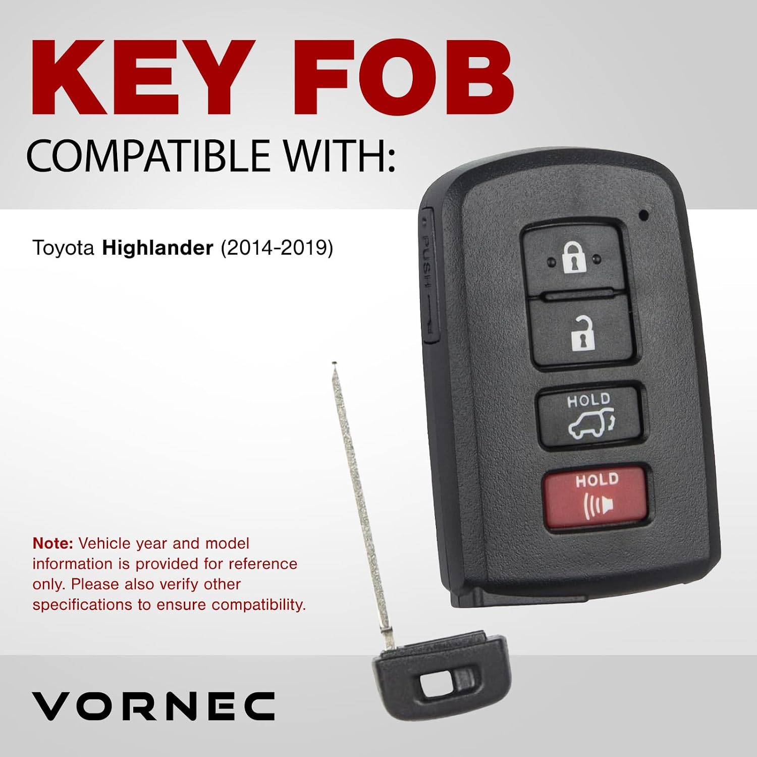 Key Fob for Toyota Highlander - HYQ14FBA 89904-0E121