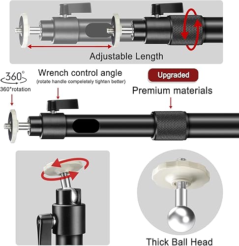 Miniatura 4 de 2-Be-Best Soporte para proyector mejorado, proyector extensible, montaje en techo, montaje en pared, con longitud extensible, 14-24 pulgadas