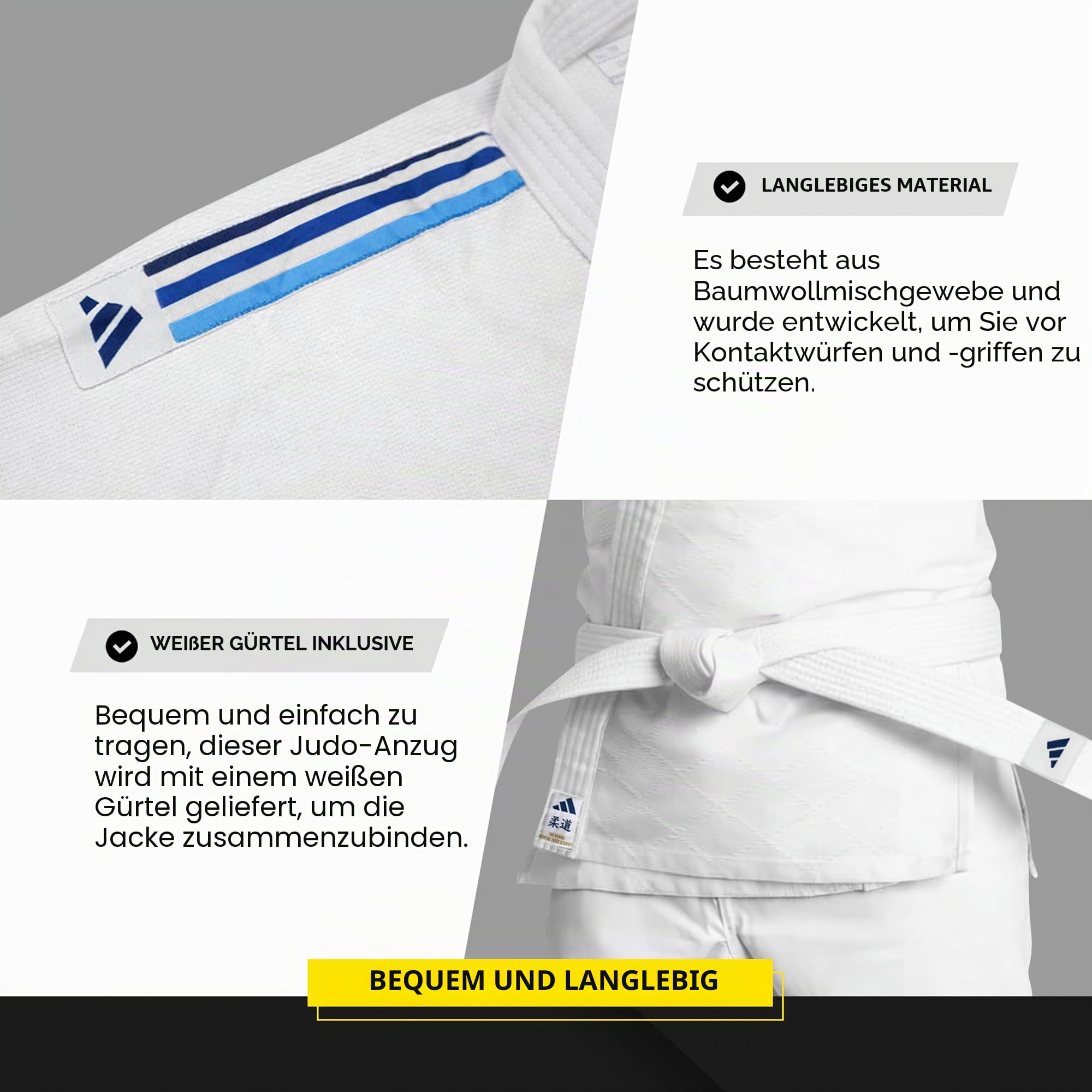 Adidas Club Judo Uniform 350g Weiß