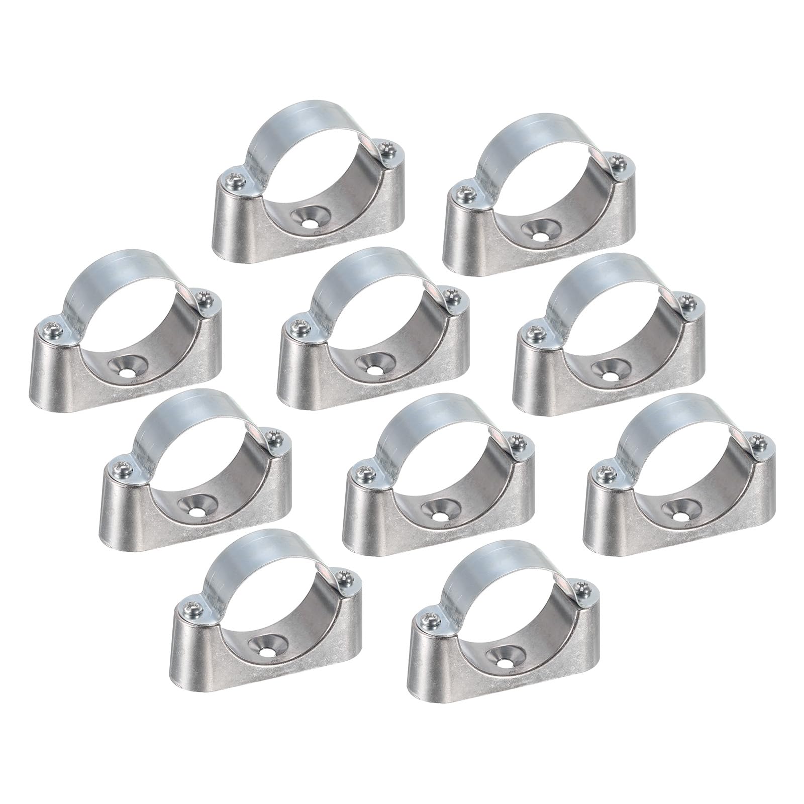 uxcell 10Pcs Pipe Support Pipe Bracket Clamp for OD 50mm Pipe Wall Mount Ceiling Mount Rigid Pipe Straps for Metal Pipe Tube