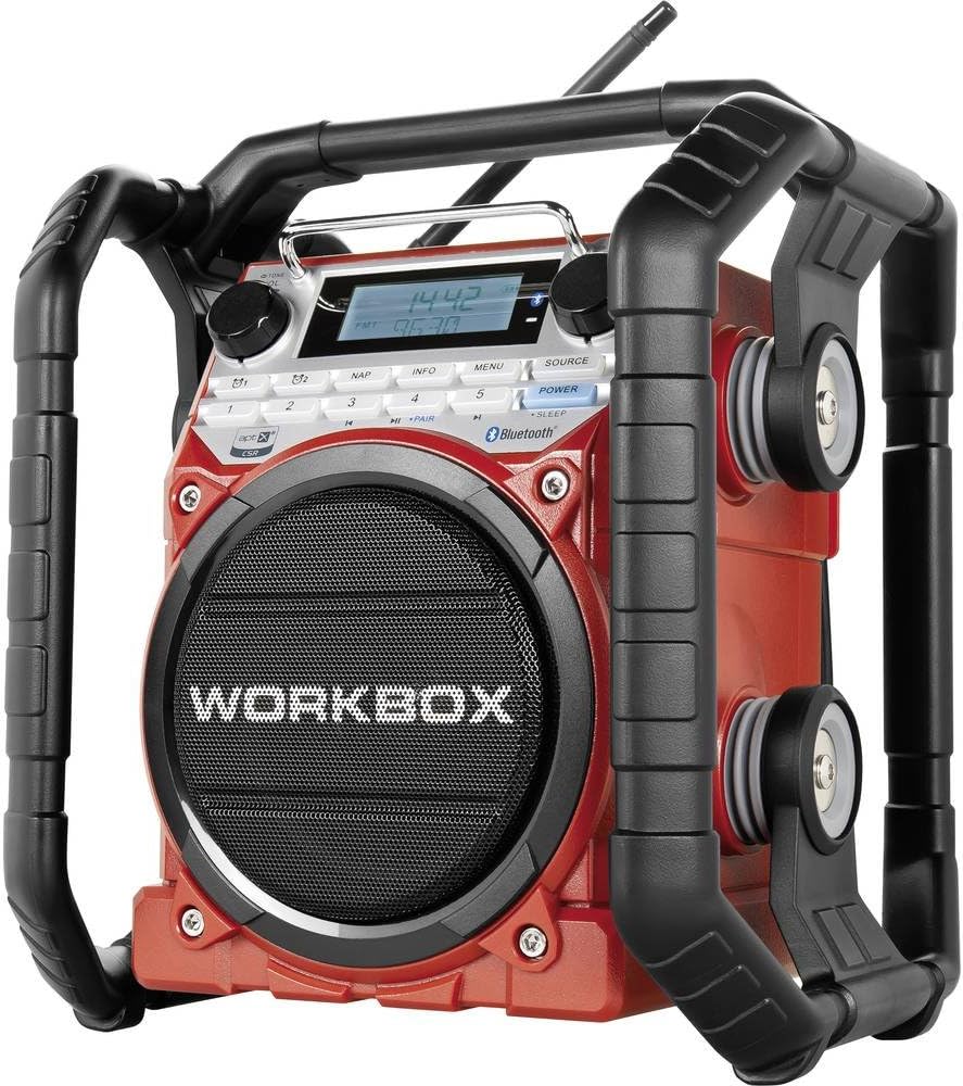 Perfectpro UKW Baustellenradio Workbox AUX, Bluetooth®, MW, NFC, UKW stoßfest
