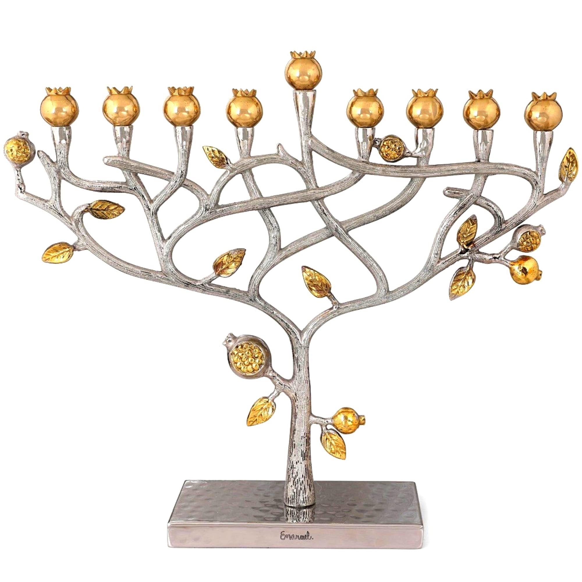 Menorah Hanukkah Hanukkiah Árbol de la Vida Granada por Yair Emanuel Judaica Gift