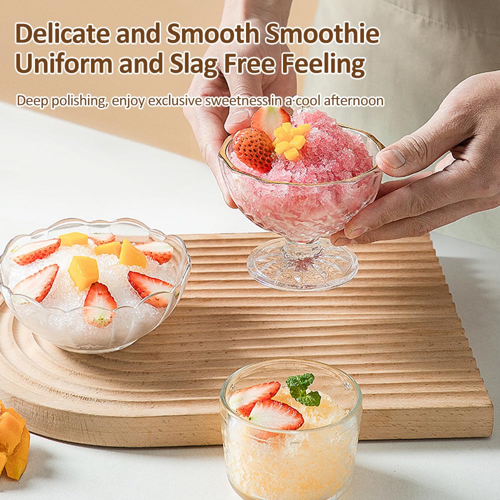 Manueller Eisrasierer für Schneekegel und Slushies, Handbetrieben, ABS Glas Edelstahl, 200ml, ß, 270x150x136mm, mit Formung