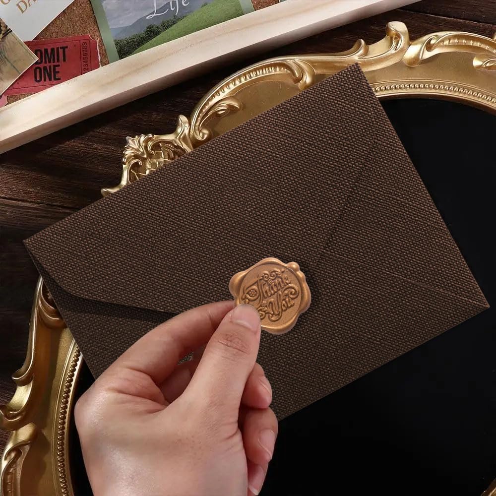 Set di Carta Lettera e Busta Vintage con 10 Adesivi