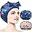 2 PCS Waterproof Shower Caps, Oversized Adjustable Hair Cap with Bow Knot for Women, Reusable Double Layer Waterproof Bathing Cap for Shower, Spa, Makeup, Design for All Hair Lengths/Style