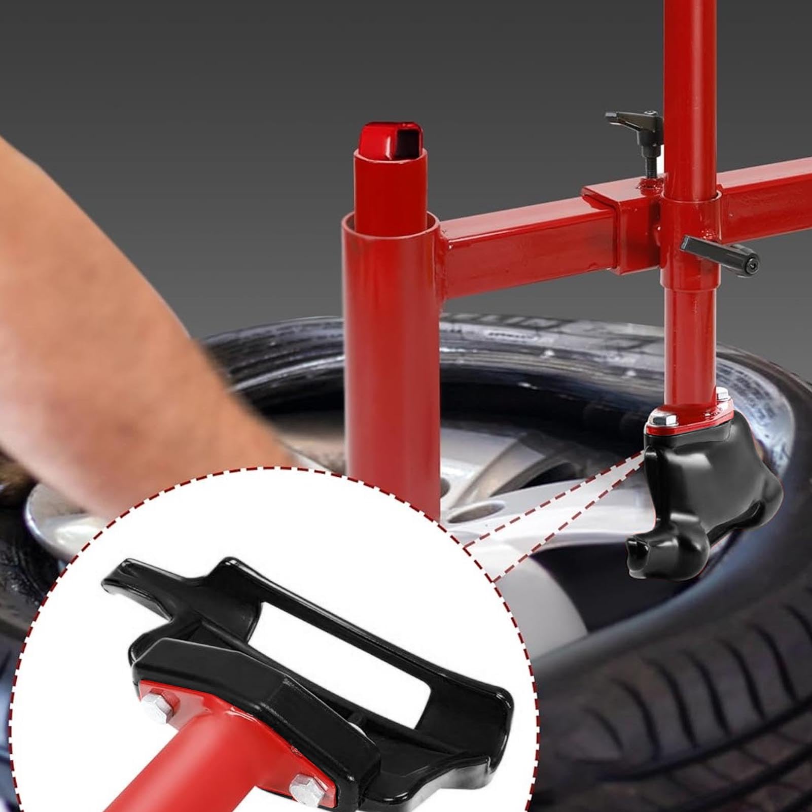 Cambiador de Neumáticos Manual Kit de Cabeza de Pato Cambiador de Neumáticos de Material de Acero Engrosado Fácil de Usar para de 16 a 21 Pulgadas Adecuado para Entusiastas del Bricolaje