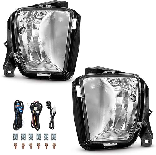Miniatura 2 de Luces antiniebla de repuesto para Dodge Ram 1500 2013 2014 2015 2016 2017 2018 Dodge Ram 1500 luz antiniebla compatible con bombillas 9006 12V 55W