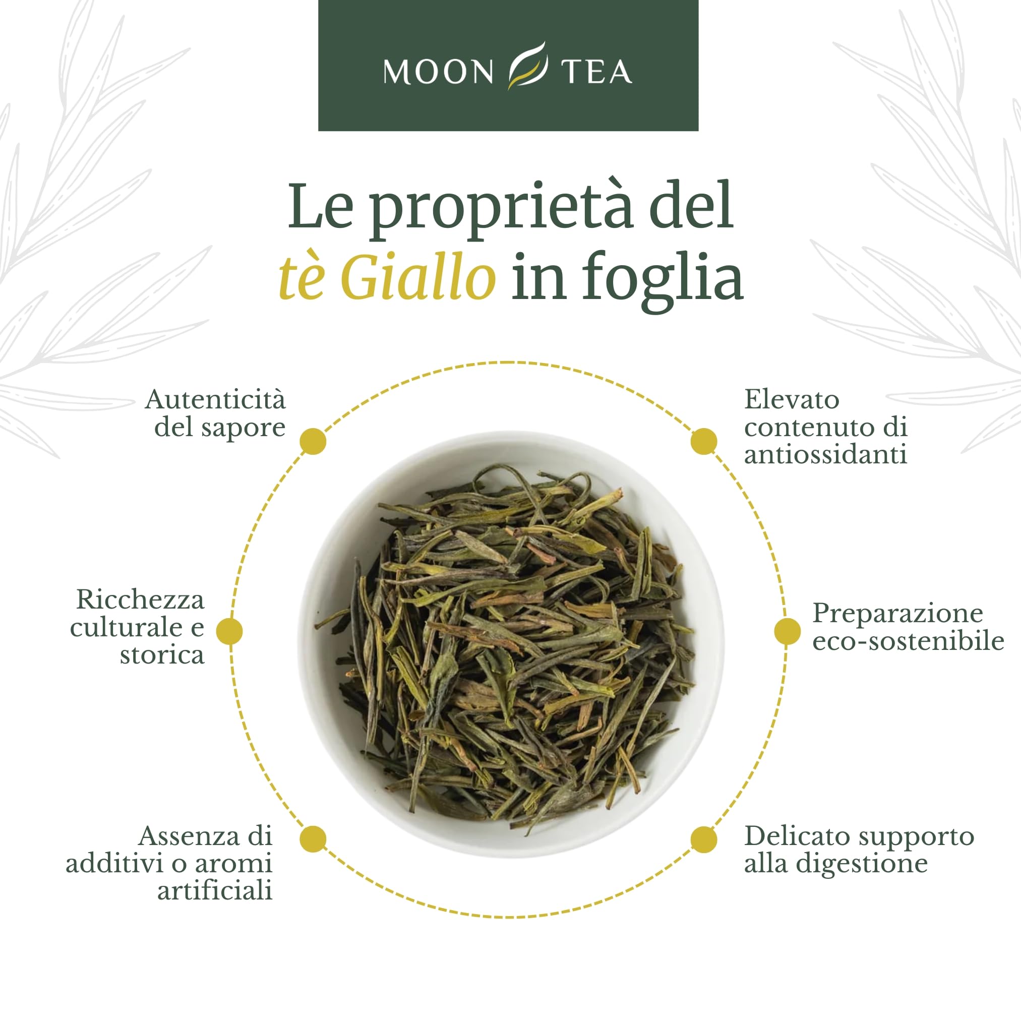 MoonTea | Tè Giallo Huoshan Huang Ya - 100 g | Tè Cinese in Foglia