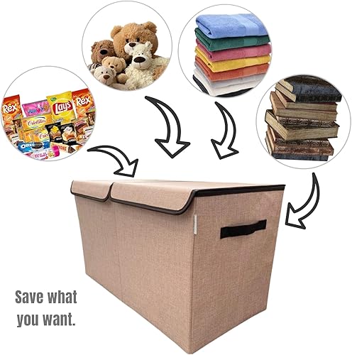 Miniatura 7 de Caja de juguetes, caja de juguetes para niños, caja de juguetes para niñas, extragrande, organizador de almacenamiento de juguetes en el cofre de