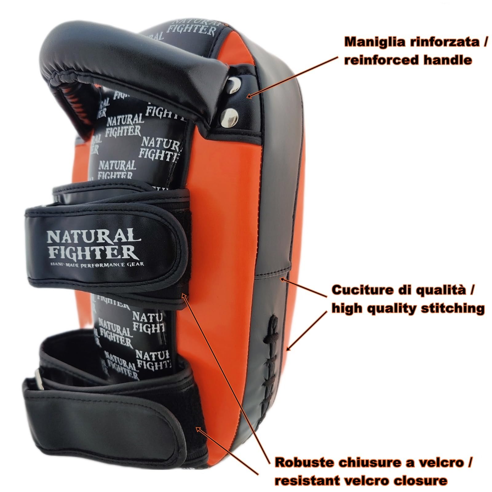 colpitore pao scudo fluo thai pad curvo pesante per allenamento mma muay thai kick boxe arti marziali con imbottitura gel - tech