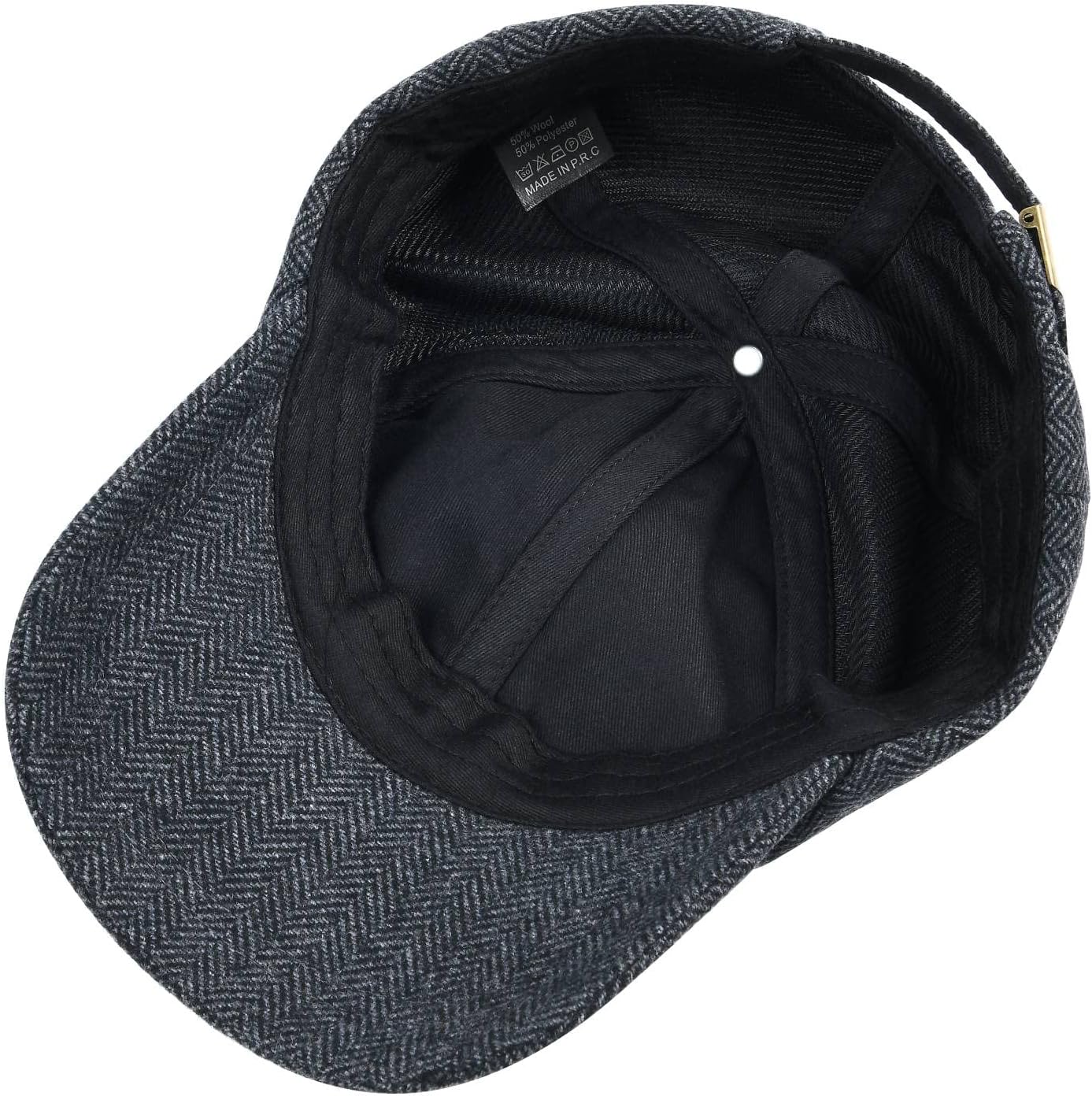 BOTVELA Wool Baseball Cap for Men Adjustable Unstructured Tweed Hat - Image 6