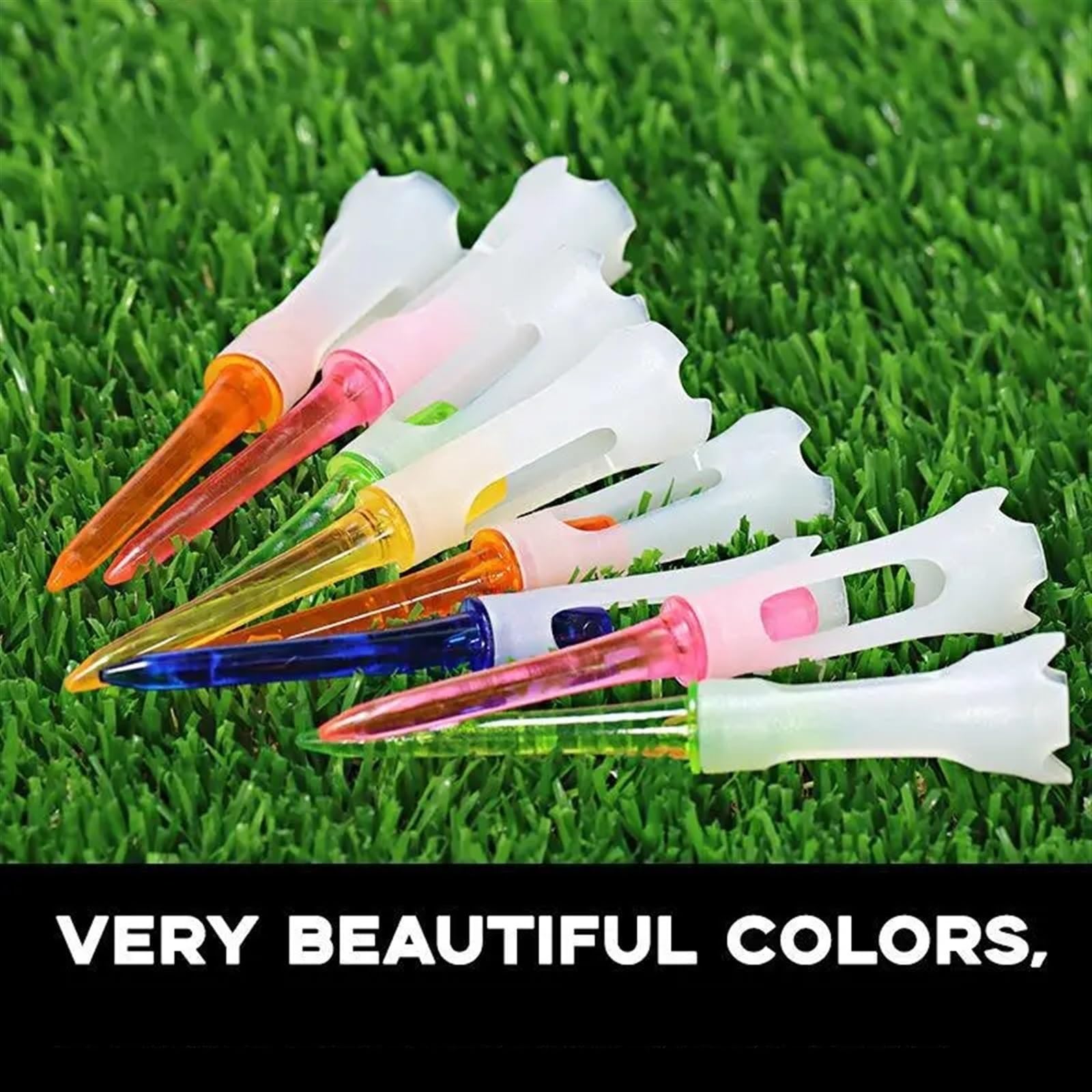 Golf Tee 83,0mm 50 stücke Golf Tees Weiche Gummi Niedrigen Widerstand Tee Golf Training Ball Tee FüR Einen Idealen Abschlag
