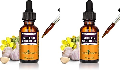 Miniatura 8 de Herb Pharm Aceite de hierbas de ajo gordolobo - contiene caléndula, ajo, flor de gordolobo, hierba de San Juan, aceite de oliva, 1 onza