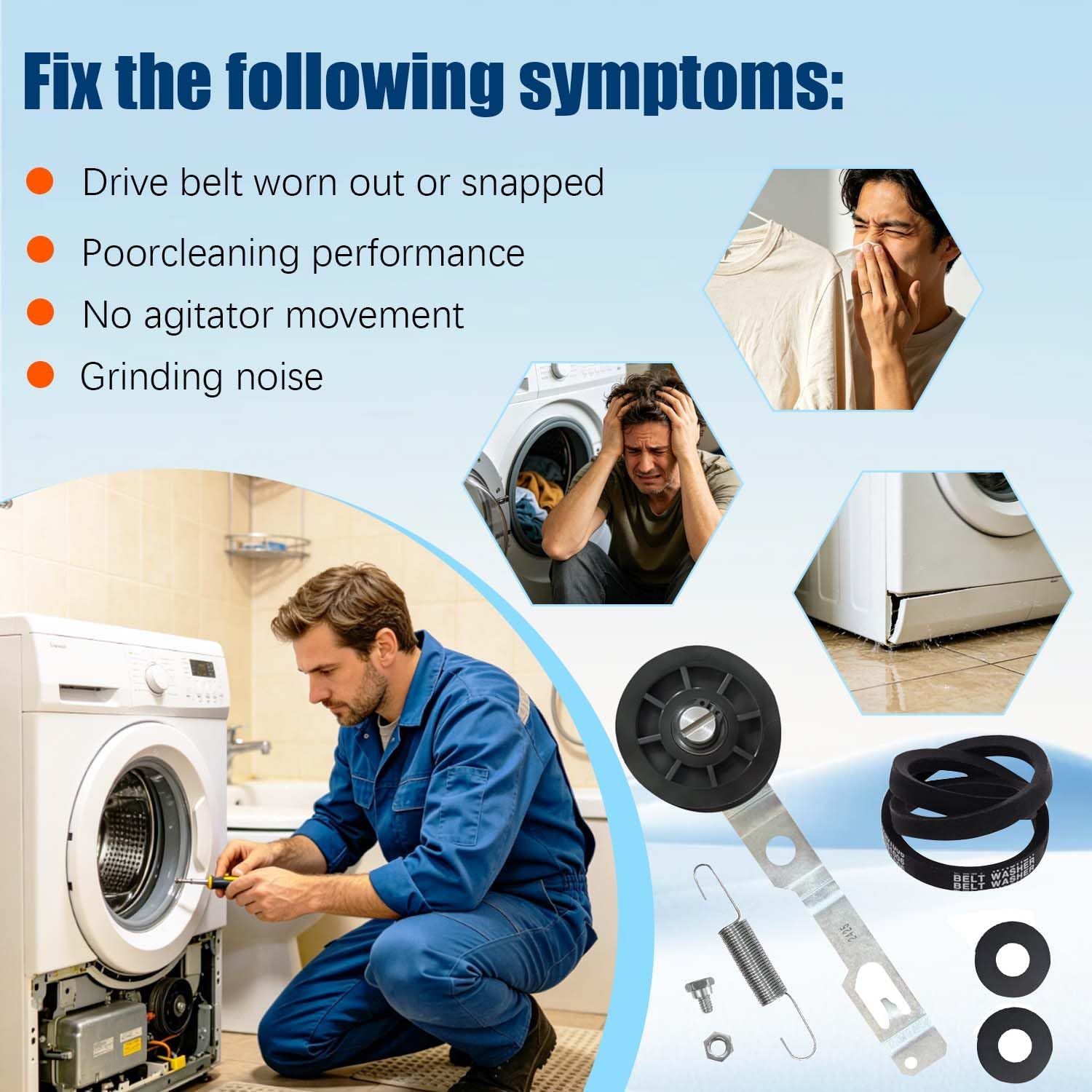 959P3 Washing Machine Idler Gear Kit, Replacement Part