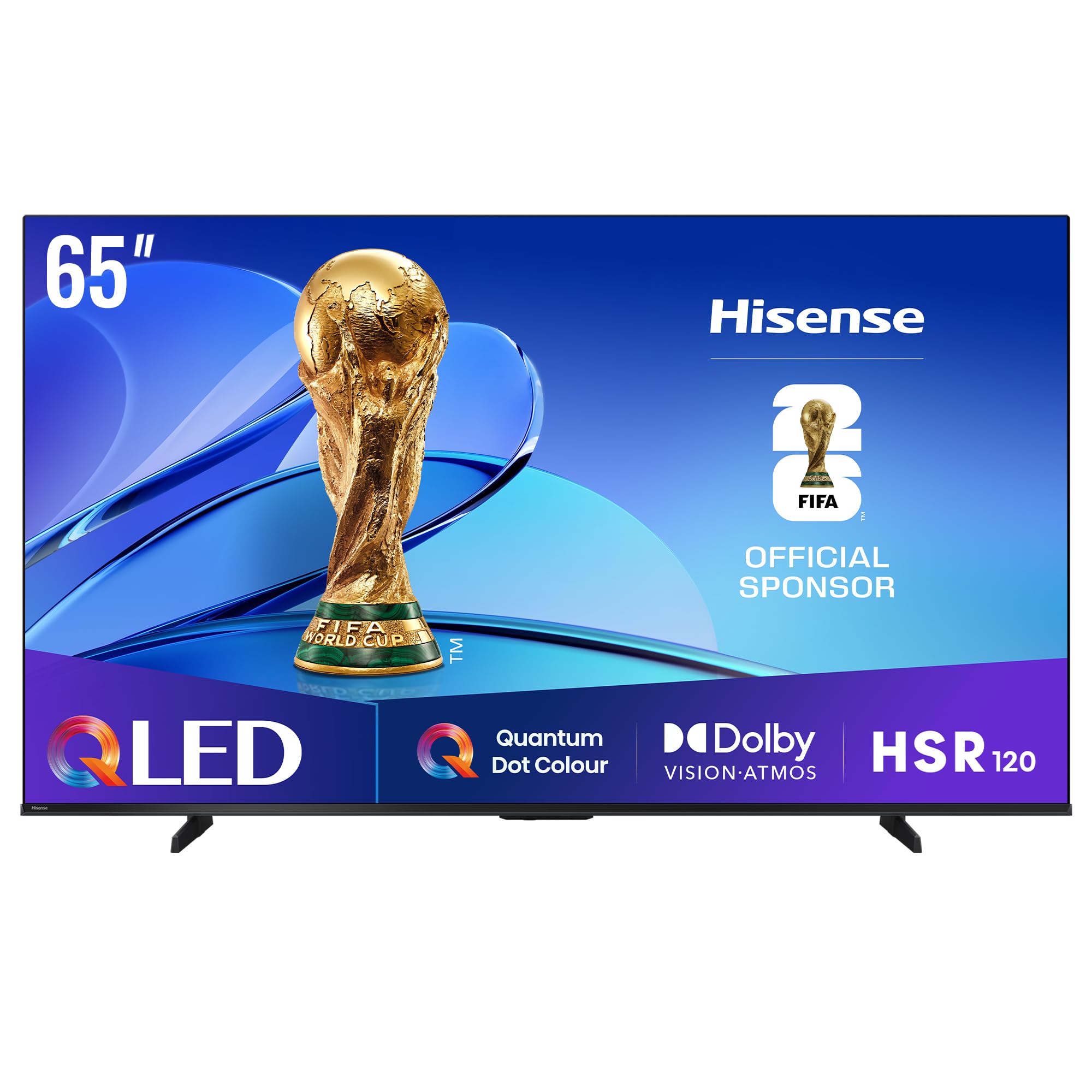 Hisense 65 inch QLED Smart TV E7N-Quantum Dot Colour, AI Picture, Dolby Vision, Dolby Atmos, Share to TV, Voice Control, Filmmaker Mode, Youtube, Netflix, Disney+ and Shahid, 65E7N (2024 UAE Version)