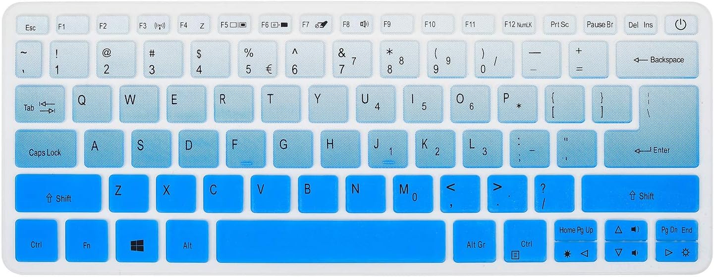 Keyboard Cover for Acer Spin 3 SP314-51/52/53N/53GN 14" Laptop, Acer Swift 3 14 inch SF313-51 SF314-42/52/53/54/55/57, Acer Spin 3 14 Keyboard Skin, Ombre Blue
