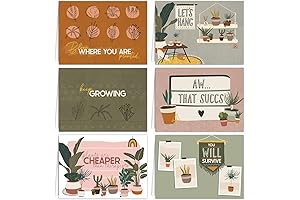 Plant Pun Note Card Pack: 24 All Occasion Succulent Greenery Greeting Cards