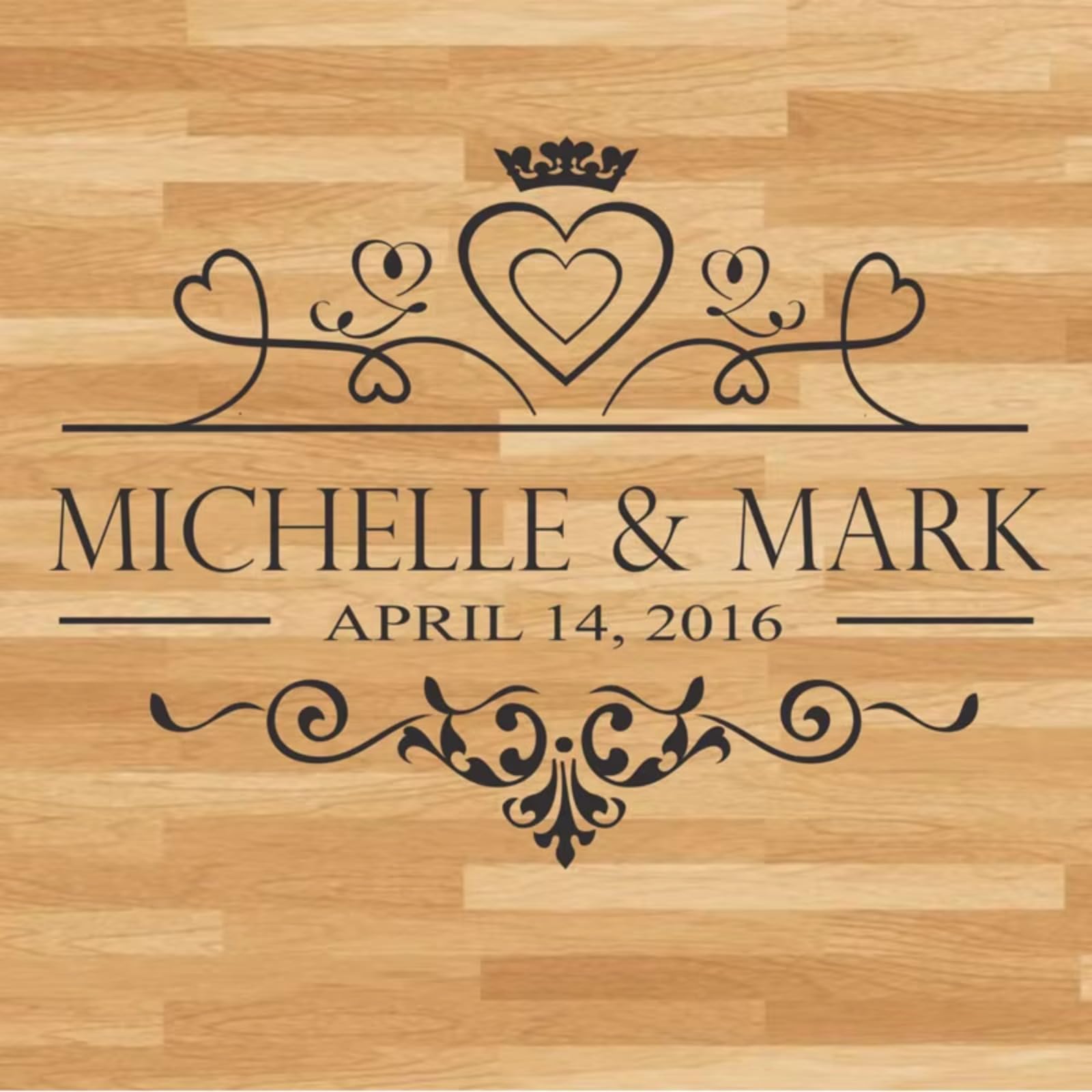 Vinyl-Aufkleber für Hochzeit, Tanzfläche, personalisierbar, für Hochzeit, Tanzfläche, Hochzeitsdekoration (XXXL 290 x 220 cm)