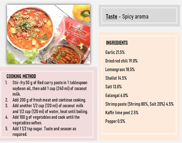 Mae Ploy Würzpaste Curry rot Cup (1 x 400 g) - 3