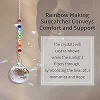 Vista 7 de Regalos de condolencia para la pérdida de un ser querido, atrapasueños de cristal arcoíris, memorial único de condolencia para la pérdida de mamá