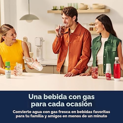 Miniatura 4 de SodaStream Terra - Máquina de agua con gas (azul niebla) con CO2, botella DWS y gota Bubly