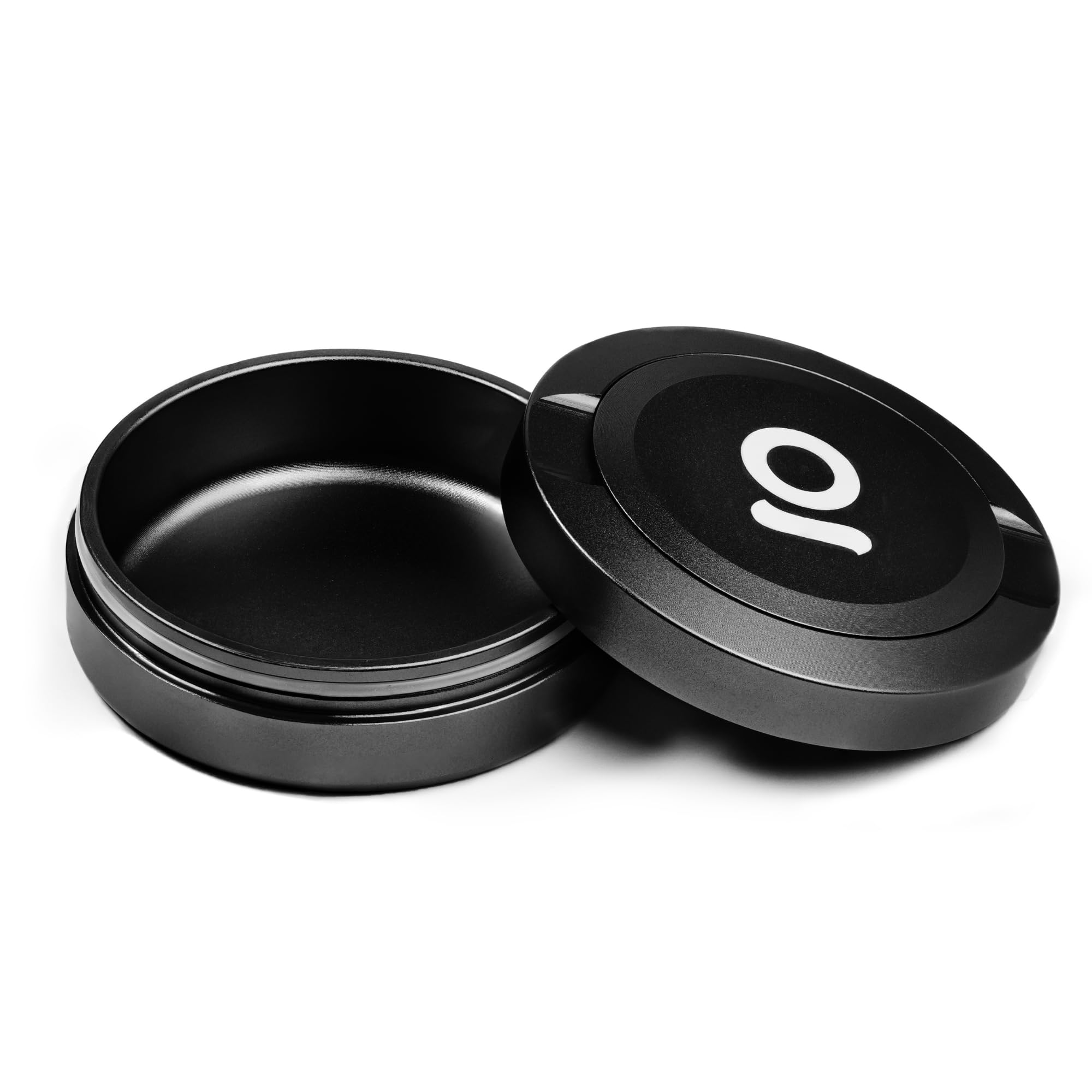 ONGROK ZPuck, Aluminum Pouch Holder, Metal Airtight/Air Proof Storage Container, Preserve Flavor, Sleek and Portable Tin Holder for Pouches & Small Essentials (Black)