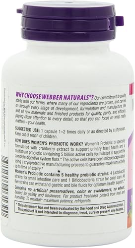 Miniatura 5 de Webber Naturals Probióticos Cápsulas de la mujer, 45Count